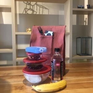 Handmade Reusable LARGE Waxed Canvas Lunch Brown Bag